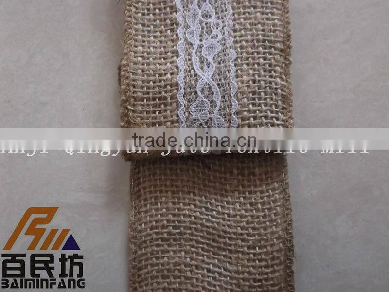 nature burlap ribbon wth lace