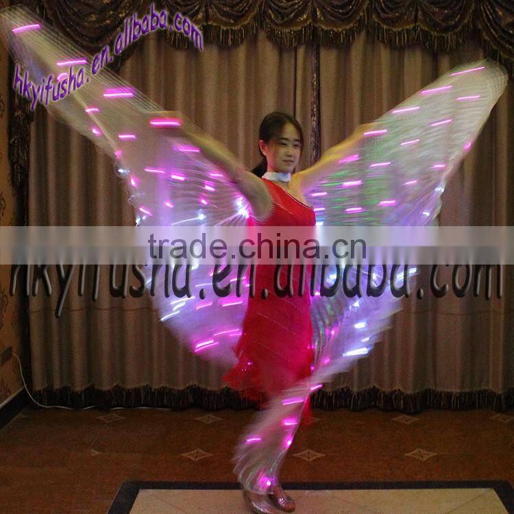 Yifusha double colors LED wings for belly dance