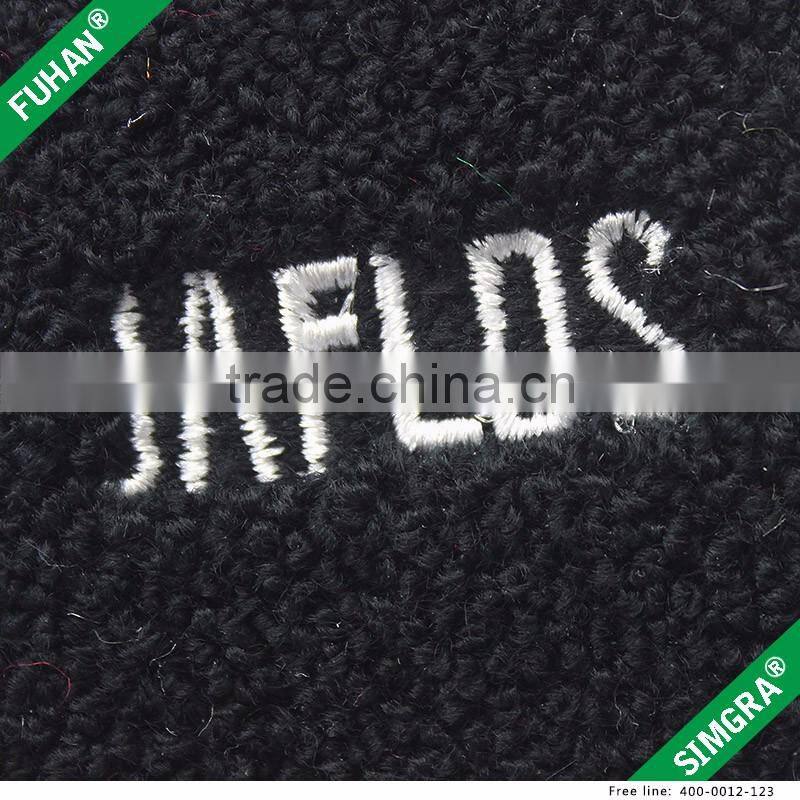 Professional Design Square Shape Black Chenille Embroidery Badges