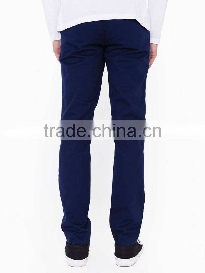 Wholesale Slim fit mens long trousers leggings custom cotton twill chino pants