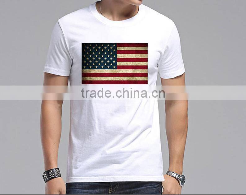 American flag Black White Tees latest new design men printing t shirt for men