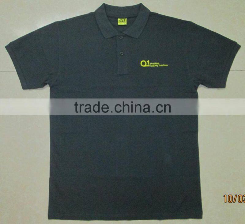 2017 high quality cheap customized brand logo casual blank cotton polo t shirt
