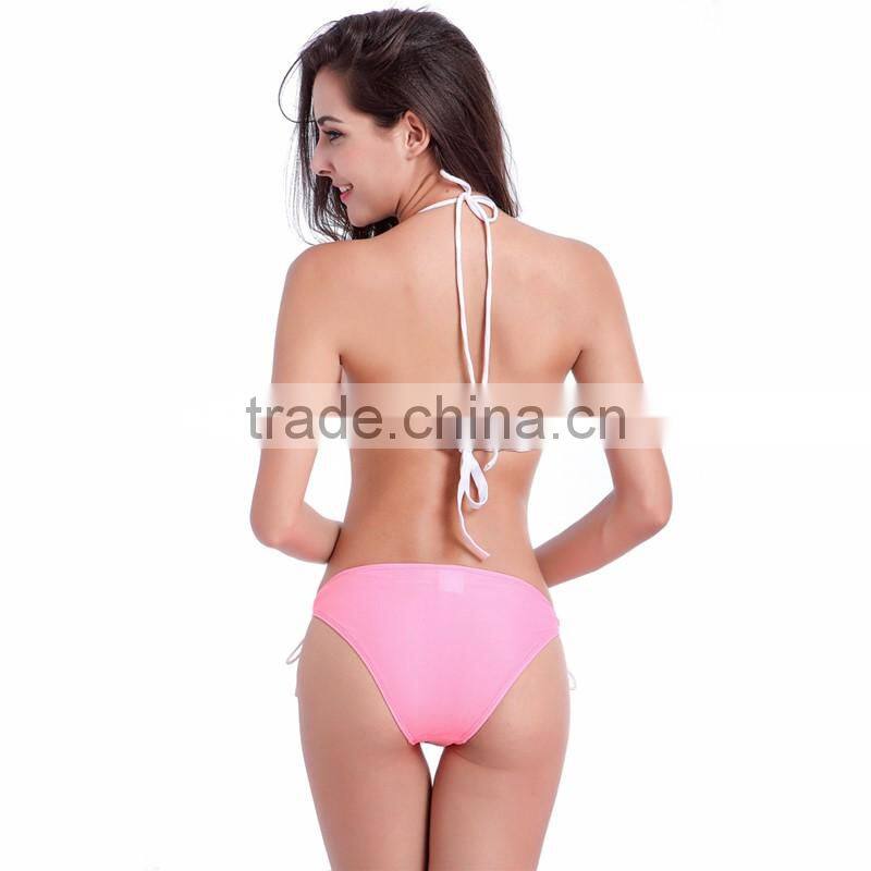 87%Polyester Sexy Red Christmas Bikinis Girls Swimwear Swim Suit