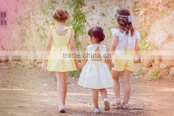 Hot selling sleeveless stripe kids clothing casual baby girls frocks designs children girl dress