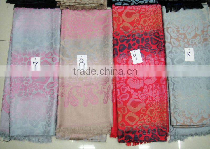 2017 Fashion new designer women jacquard paisley floral peony pashmina shawl