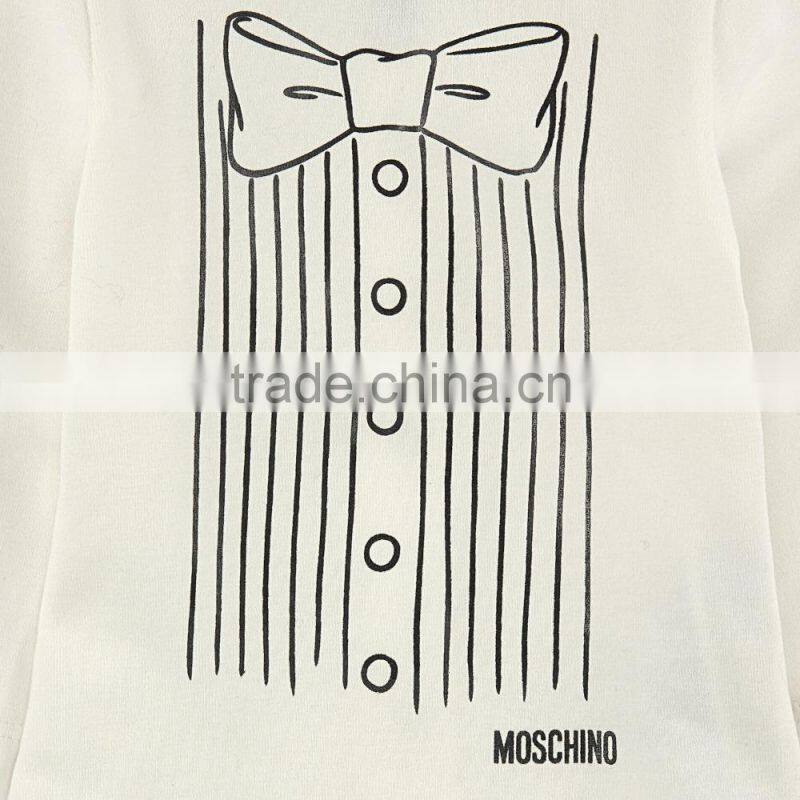 Toddler outfit white colors infant clothing 100% organic cotton nature baby winter bodysuits for boy