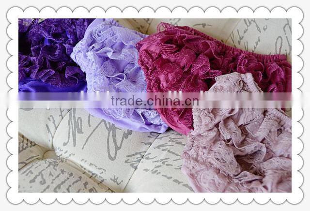 Hot Sale Kids Wear Dubai Baby Bloomers Ruffles Lace Infant Diaper Bloomer Wholesale