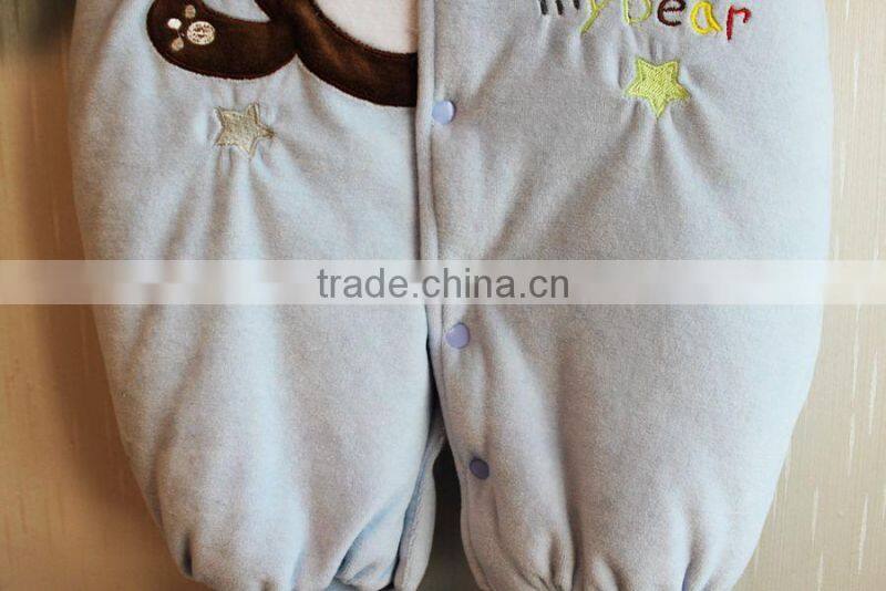 Newest Winter Baby Romper 100% Cotton Boys Long Sleeve Hooded Bodysuit