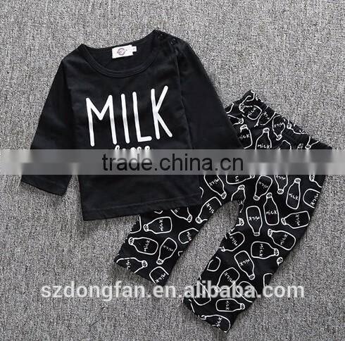 New 2 Piece Baby Clothes Set Girl Pants Blouse Infant Clothing Newborn Baby Clothing Sets Boy Cotton Little Monster