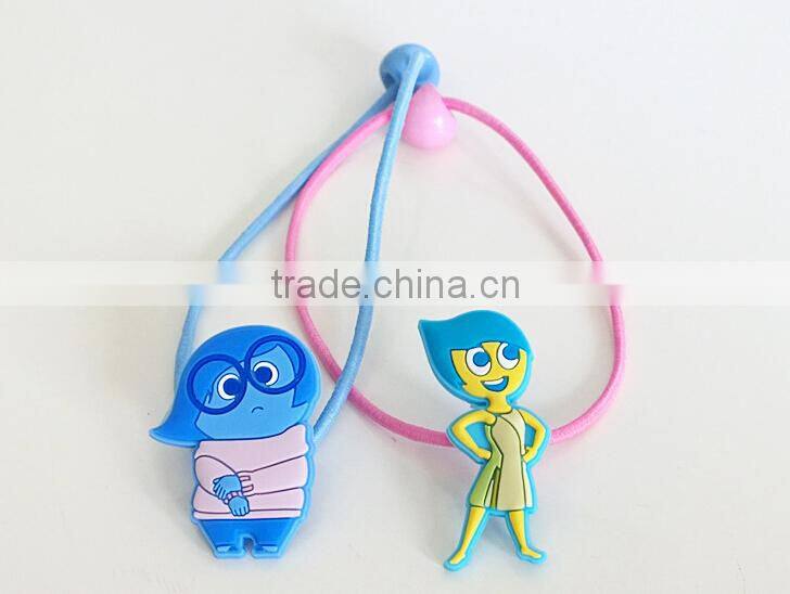 inside out cartoon characters kids elastic hair tie