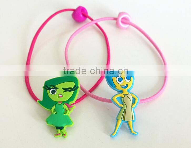 inside out cartoon characters kids elastic hair tie