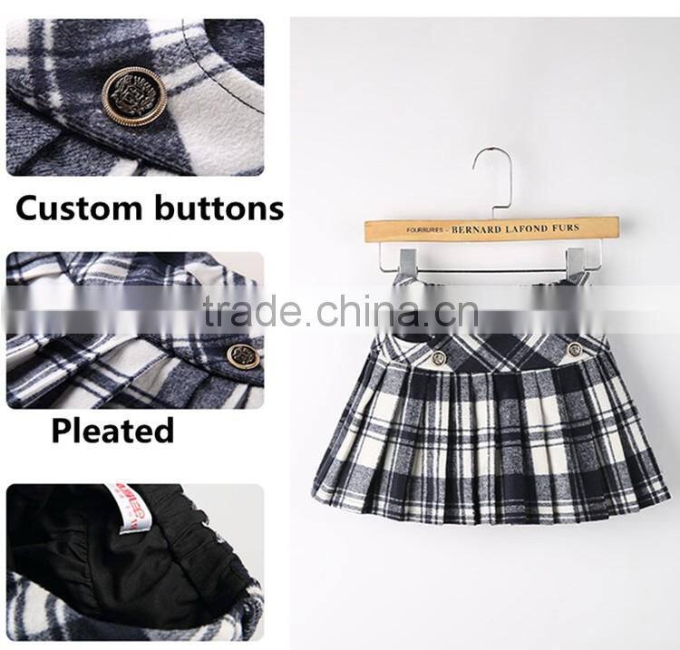 Wholesale plaid uniform high skirt ,pleated plaid school uniform skirts