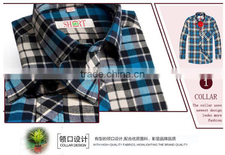 Mens custom flannel shirts checks plaid casual shirts for man wholesale