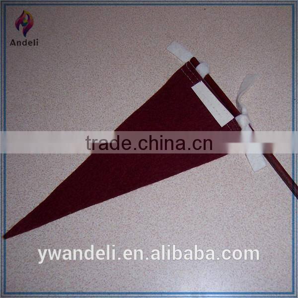 VINTAGE COLLEGE MINI FELT SOUVENIR PENNANT FLAG WITH POLE