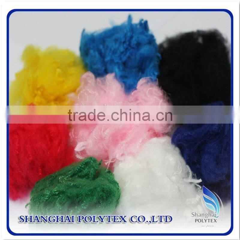 3D/6D/15D black recycled polyester staple fiber for non woven with low price