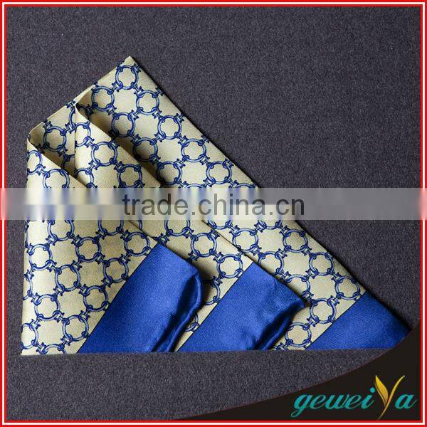Checked Printed Bule Men Hand Roll-Hemmed Beautiful Handkerchief