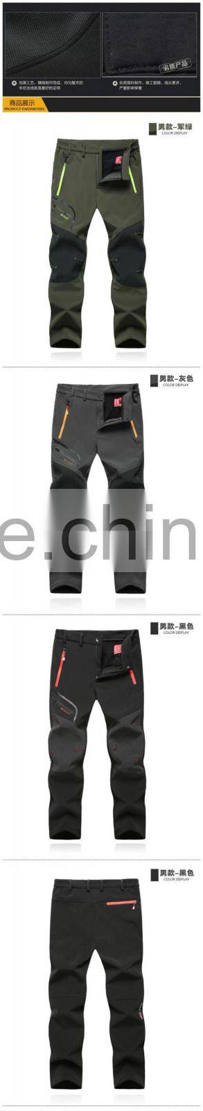water proof fleeced skiing pants/ thermal unsex outdoor climbing hiking fishing skiing pants/ winder proof trousers