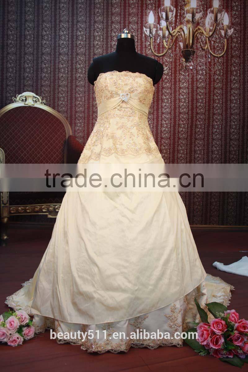 IN STOCK Off-The-Shoulder wedding dress sleeveless flower ball gown bridal dresses SW111