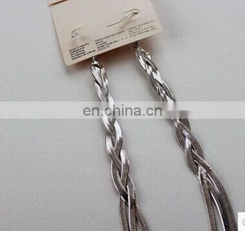 New Fashion European Style Braided Long Chain Tassel Women's Earring