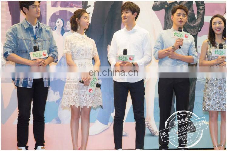 beautiful star short sleeve white lace dresses for female activities dress