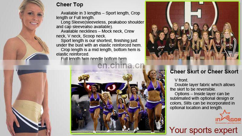 Designing basketball baby cheerleading bra tops uniform