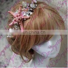 Aidocrystal Unique Design starfish pearl hair flowers accessories wholesale china