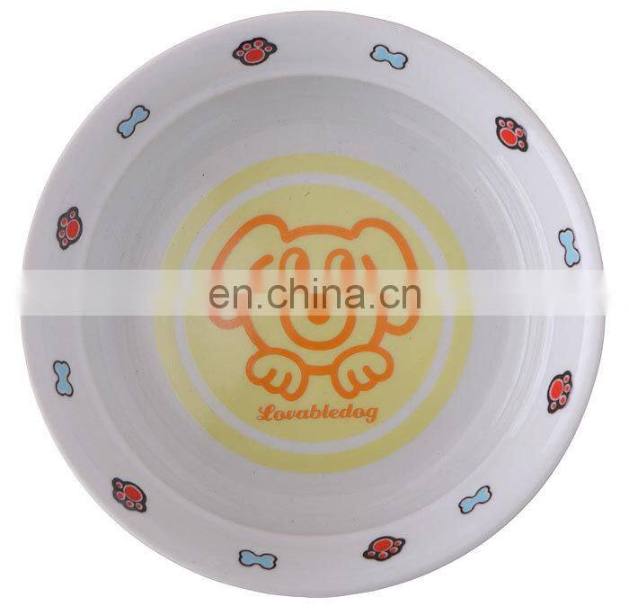 Hawaii Style white ceramic pet bowl, Good Quality food and water dog Feeder