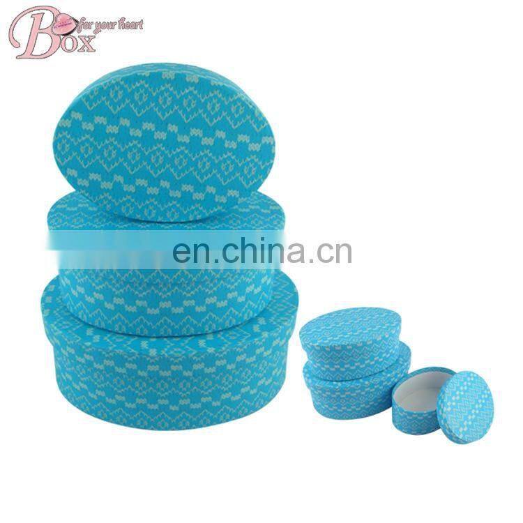 Oval Cardboard Gift Box with Lid