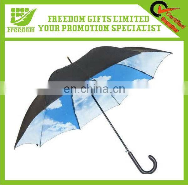Wooden Handle Stick Pole Sky Umbrella