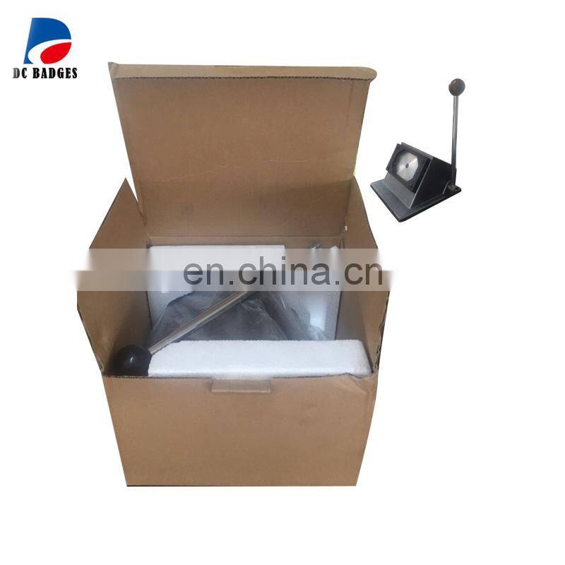 80*53mm badge paper cutter cutting size 101*74mm Six side shape paper cutting machine