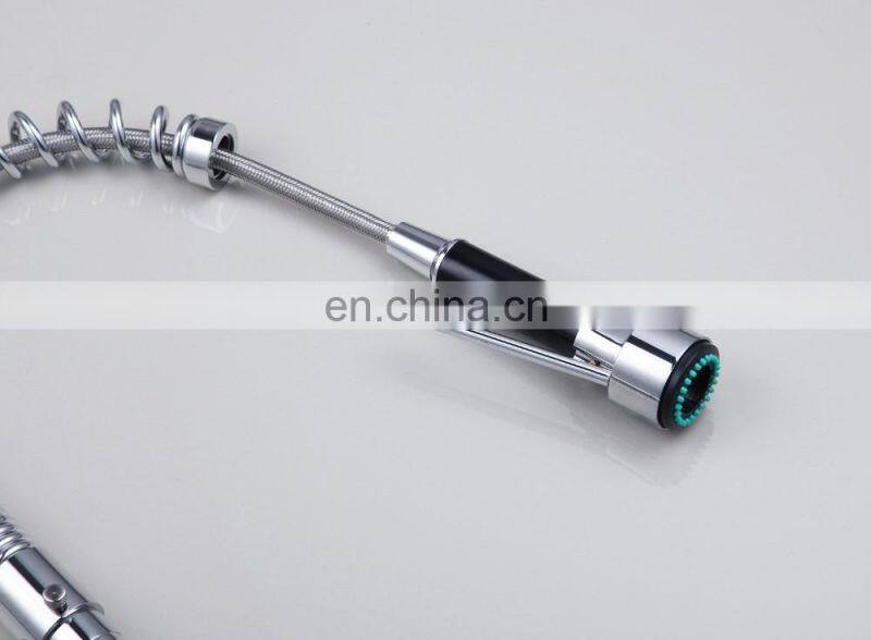 Mixed Brass LED Light Pulling Out Faucet Water Tap For Kitchen