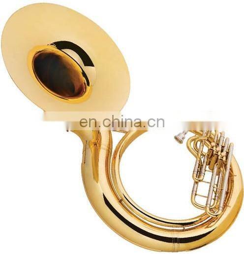 gold lacquer Bb key sousaphone, c key china sousaphone, brass sousaphone