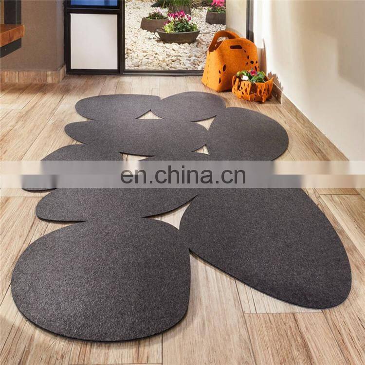 Rectangle contemporary geometric felt area rug,floor covering, modern design felt carpet