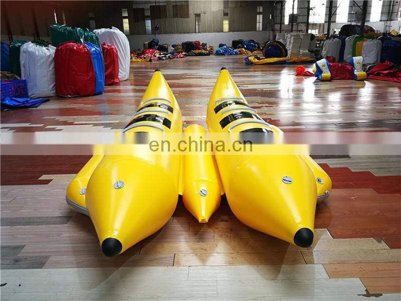 Factory Price 5 Seaters PVC Inflatable Banana Boat Commercial Flying Fish For Water Games