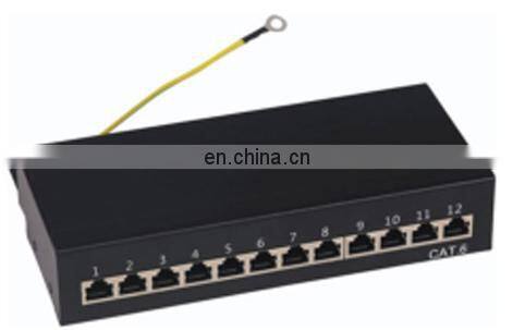 network accessories 48 ports 1U12 cat5e cat6 cat6a 19inch patch panel