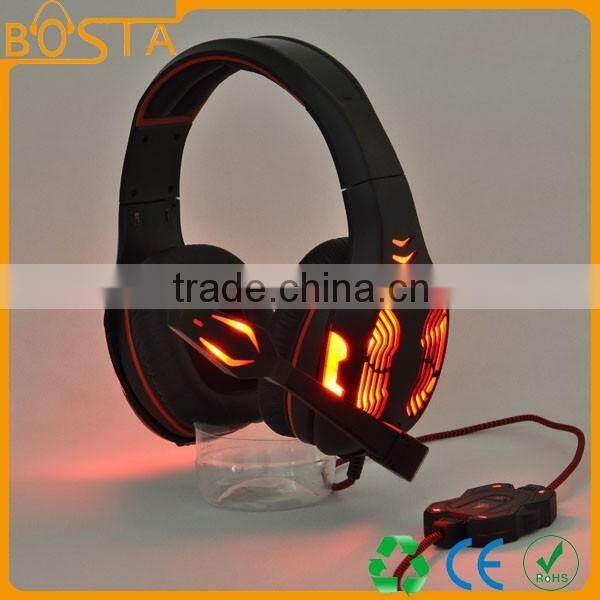 Popular design wholesale stereo best stylish promotional coolest glowing gaming headsets