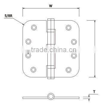 SS404030-4BB-S2:Stainless Steel Security Hinges