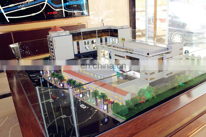 Commercial shopping mall for 3d house model display with architectural figure detailed