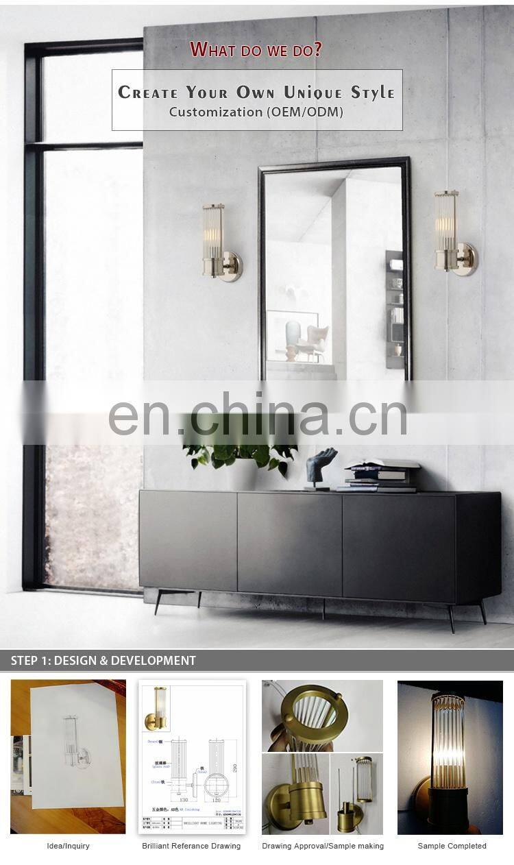 America Iron street light oriental lamp the room glass ball copper wall lamp