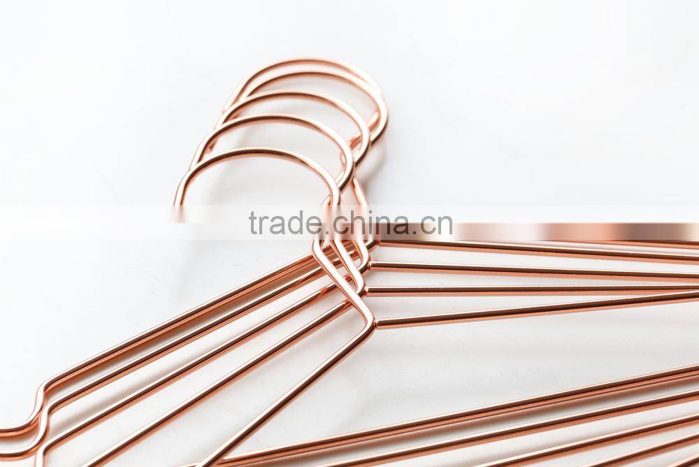 coat copper hanger shirt rose gold metal hanger metal wire coat hangers