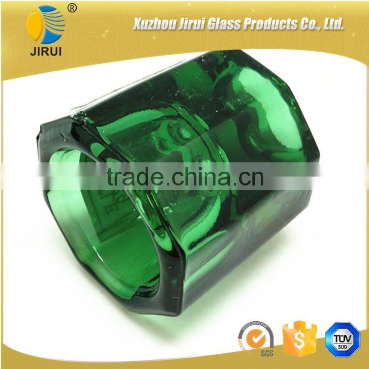 hot sale 6ml green color material mini glass wine cup