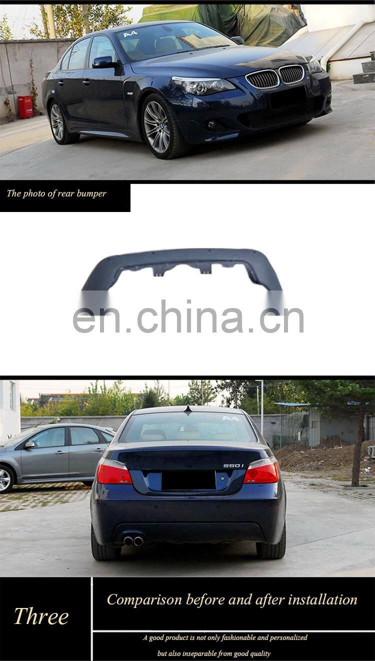 Runde High Quality MT Style PP material BODY KIT For 2003-2010 BMW 5 Series E60 Auto Car Wide Body kit Upgrade