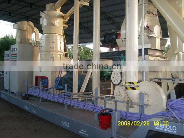 mobile wood pellet production line/wood pellet mill