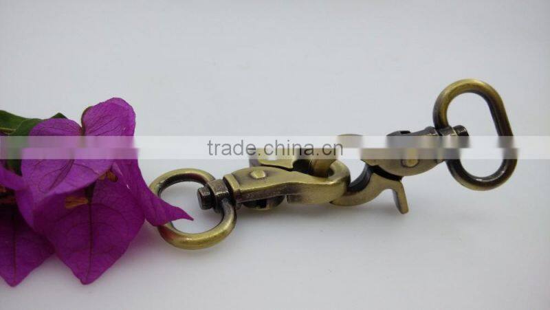 Metal swivel bolt snap for handbag