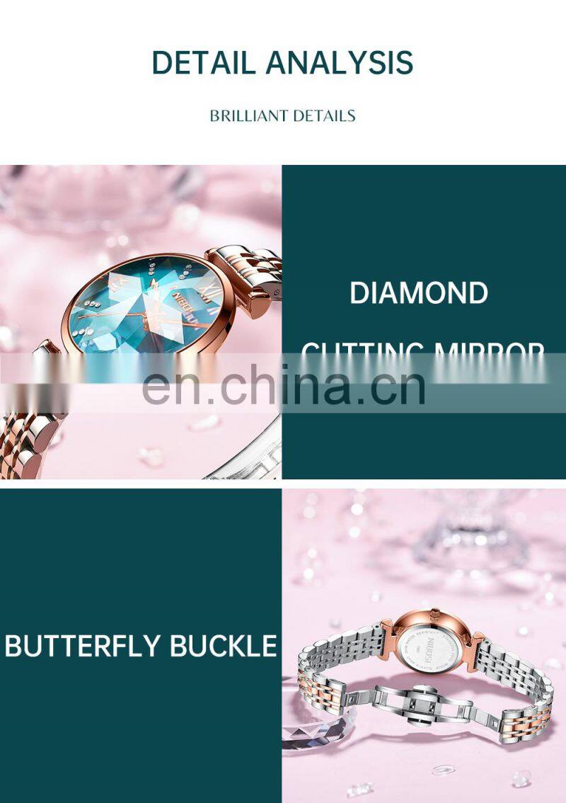 NIBOSI Luxury Women Quartz Watches Ladies Creative Bracelet Wristwatches Female Clock Relogio Feminino Montre 2529