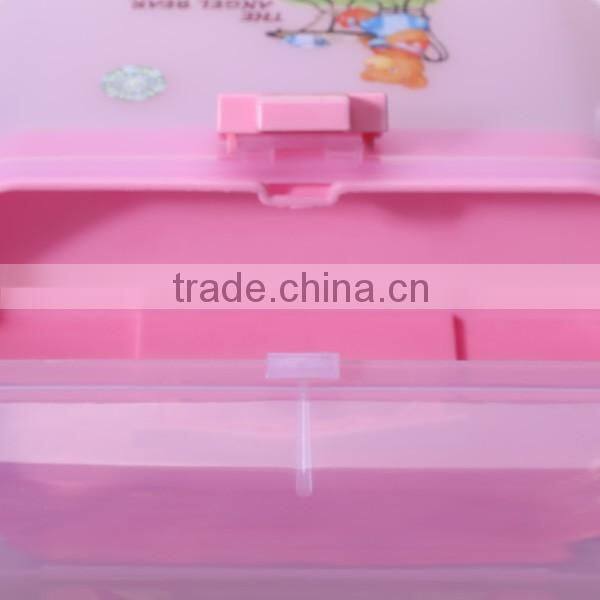 Pink Clear Plastic Family Healthy Box