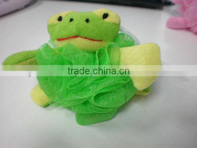 Pumpkin bath ball PE mesh Animal sponge Wash body puff