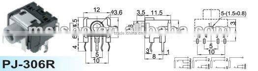 Universal female audio cable 3 5mm stereo jack