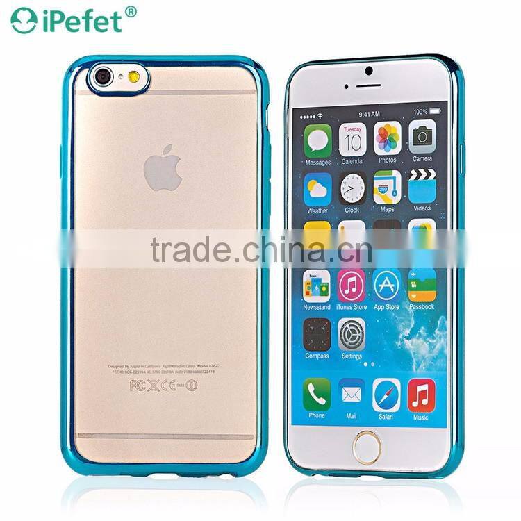 Hot Selling Electroplating TPU Phone Case Clear Back Cover For iPhone 5,for samsung galaxy j7
