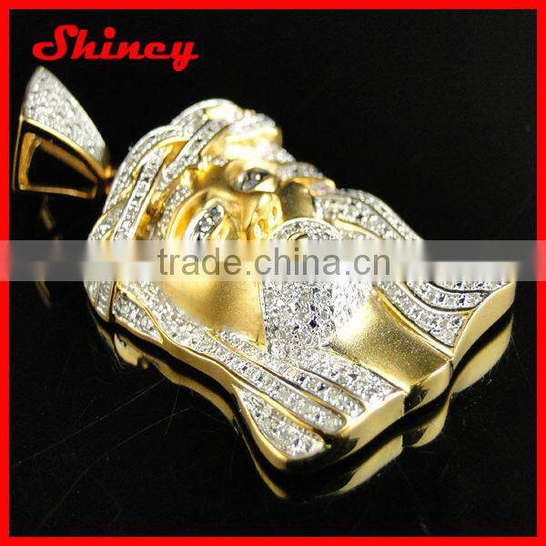 iced out hip hop 2014 fashion jewelry 18k gold mens jesus christ cross pendant